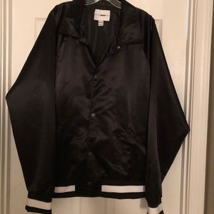 Men’s “Fashion Nova” Satin Bomber Jacket